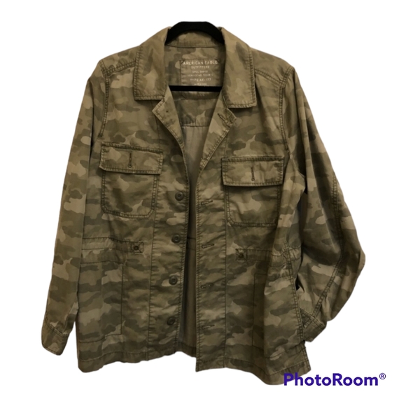 American Eagle heavy weight camo "shacket" size Large - Picture 2 of 4